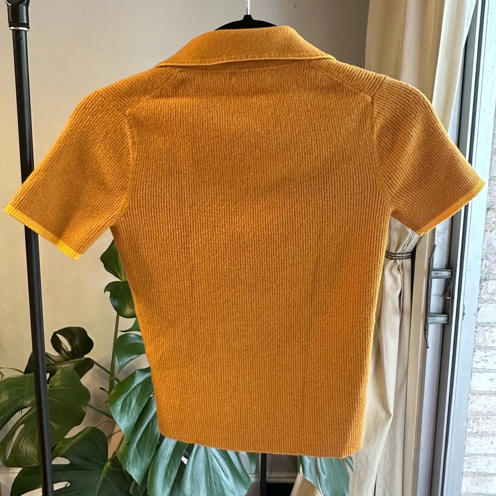 ARGENT Colorway Shortsleeve Polo Sweater in Merino Wool - Picture 5 of 8